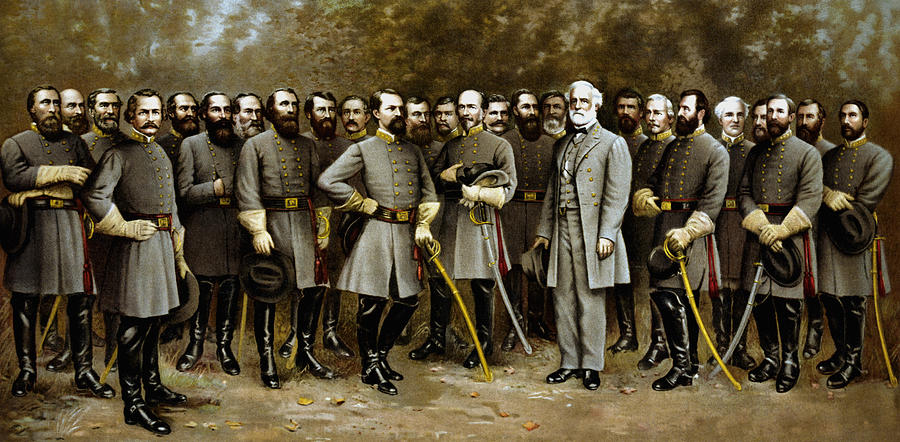 900x442 Robert E. Lee And His Generals Painting By War Is Hell Store - Confederate Generals Painting