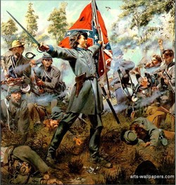 250x263 Confederate Paintings - Confederate Painting