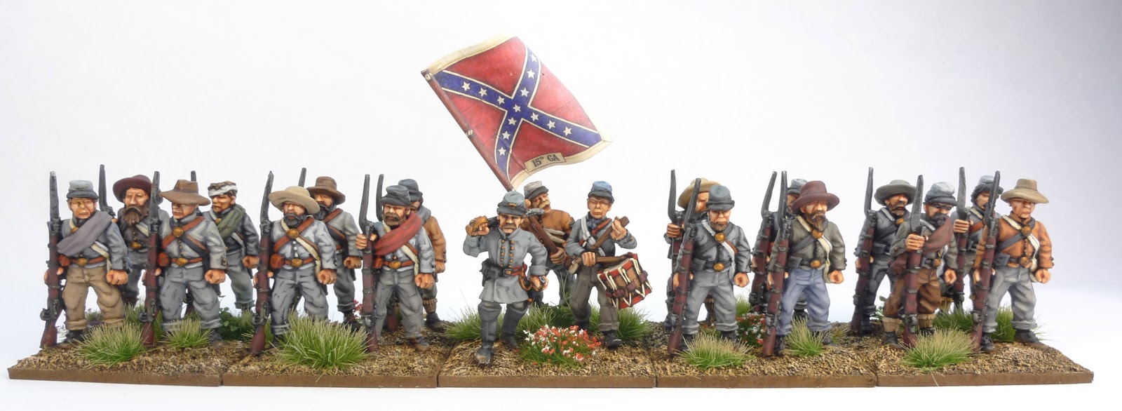 1600x586 Painting Confederate Regiment, Step By Step Ministories - Confederate Painting