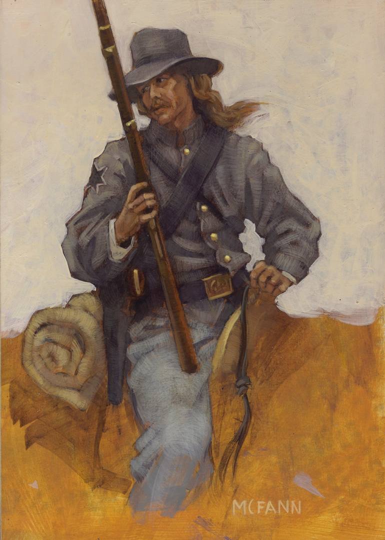 770x1079 Saatchi Art Confederate Cavalry Painting By Garret Mcfann - Confederate Painting