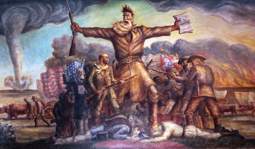 876x512 Union And Confederate Before And Beyond John Brown Painting - Confederate Painting
