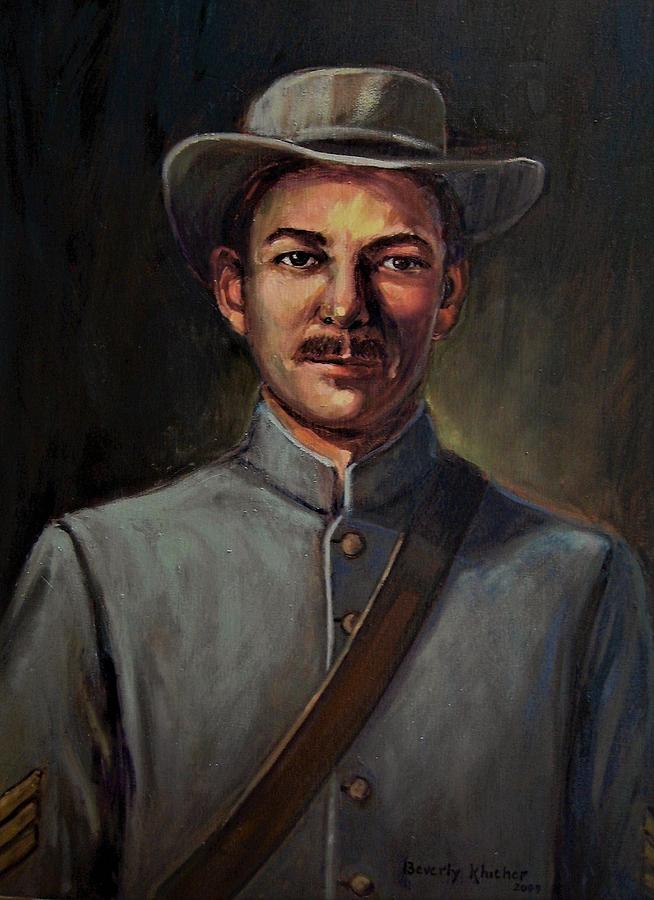 654x900 Confederate Soldier Painting By Beverly Klucher - Confederate Soldier Painting