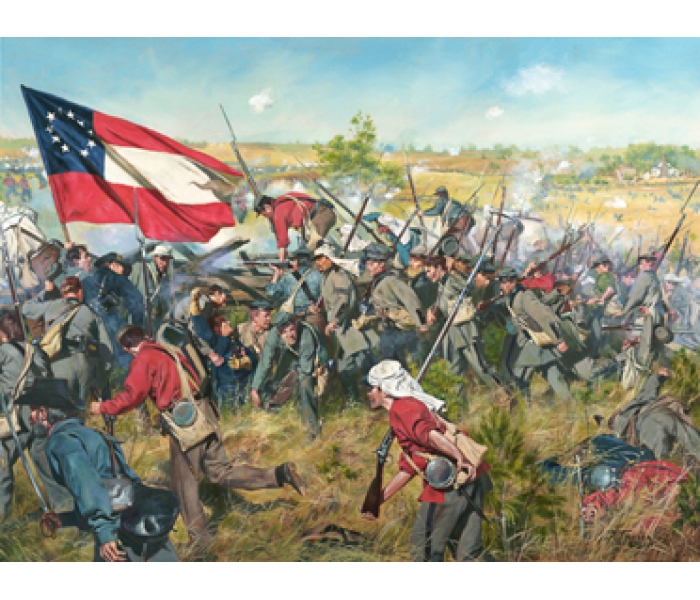 700x600 The Art Of Don Troiani W Britain - Confederate Soldier Painting