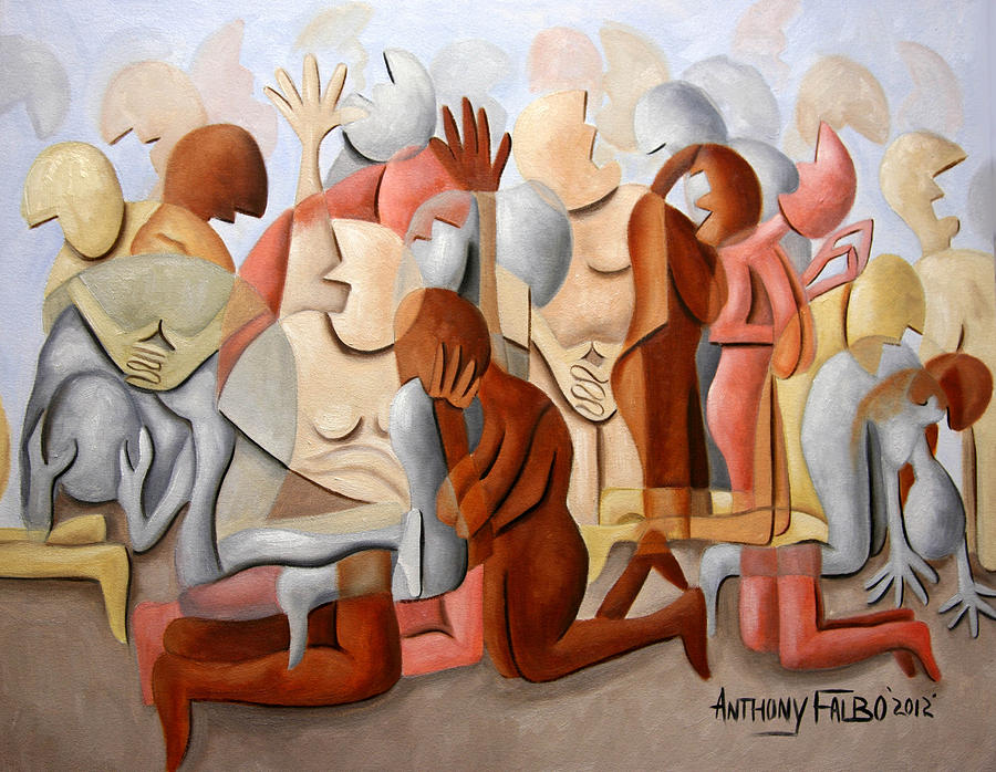 900x698 Every Knee Shall Bend Every Mouth Shall Confess Jesus Is Lord - Confess Painting