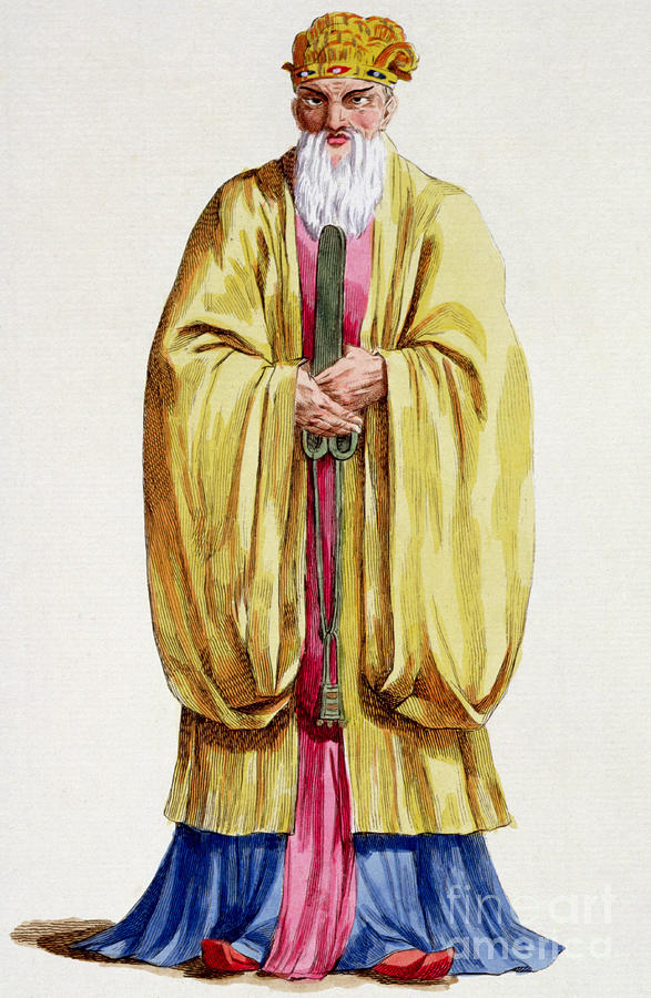 587x900 Confucius Painting By Pierre Duflos - Confucius Painting