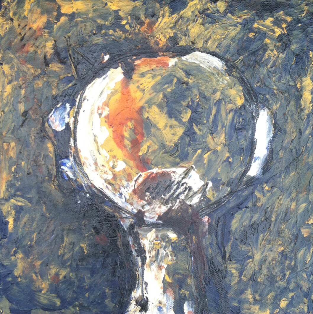 1058x1062 Confused In Colours By Artist Soumya Chakraborty Abstract - Confused Painting