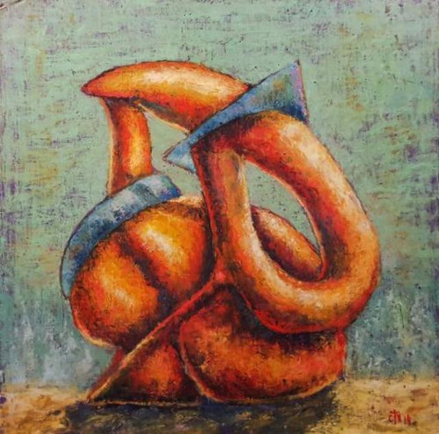 640x634 Stamen Dimitrov Artwork Confused Thoughts Original Painting - Confused Painting