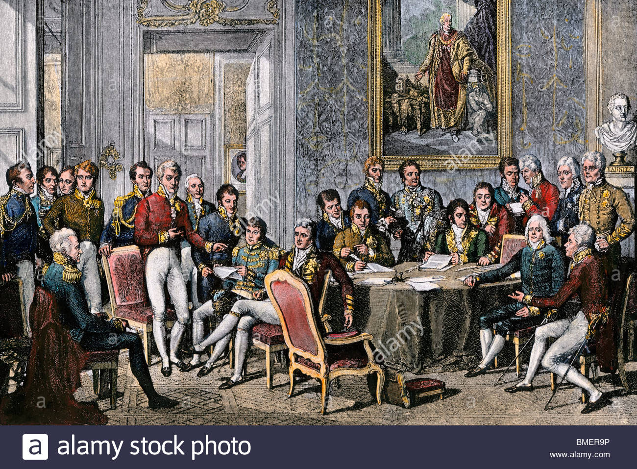 1300x957 European Statesmen Meeting - Congress Of Vienna Painting
