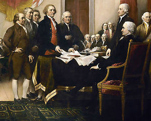 300x240 Declaration Of Independence Presented To Congress Painting Canvas - Congress Painting