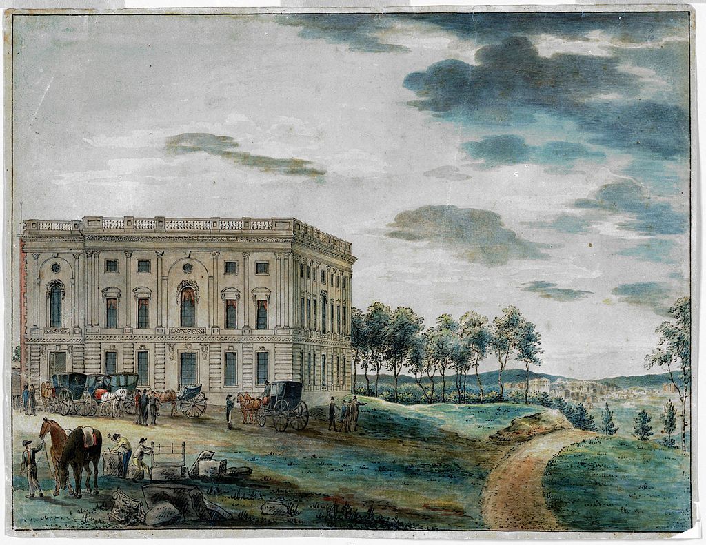 1024x791 The Capitol When First Occupied By Congress (Painting Circa 1800 - Congress Painting