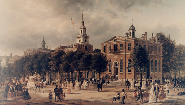 610x345 U.s. Senate Congress Hall In Philadelphia - Congress Painting