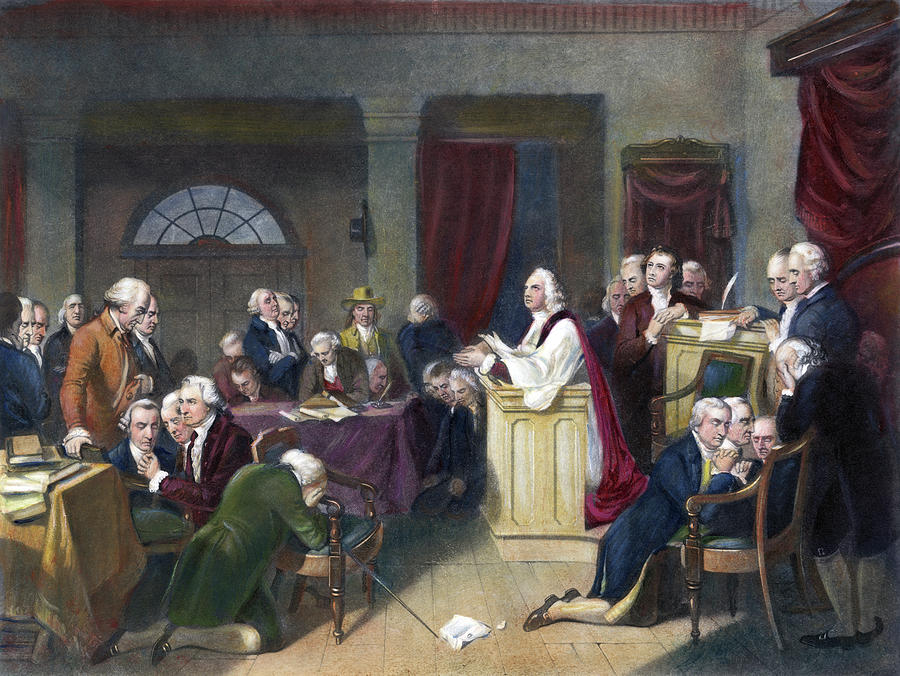 900x676 Continental Congress Painting By Granger - Congress Painting
