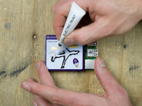 480x360 Dots Board + Electric Paint - Connect The Dots Painting