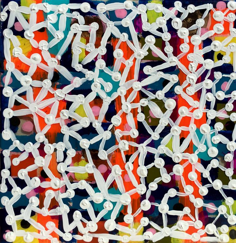 770x792 Saatchi Art Connect The Dots Winter White Painting By Bridget Griggs - Connect The Dots Painting