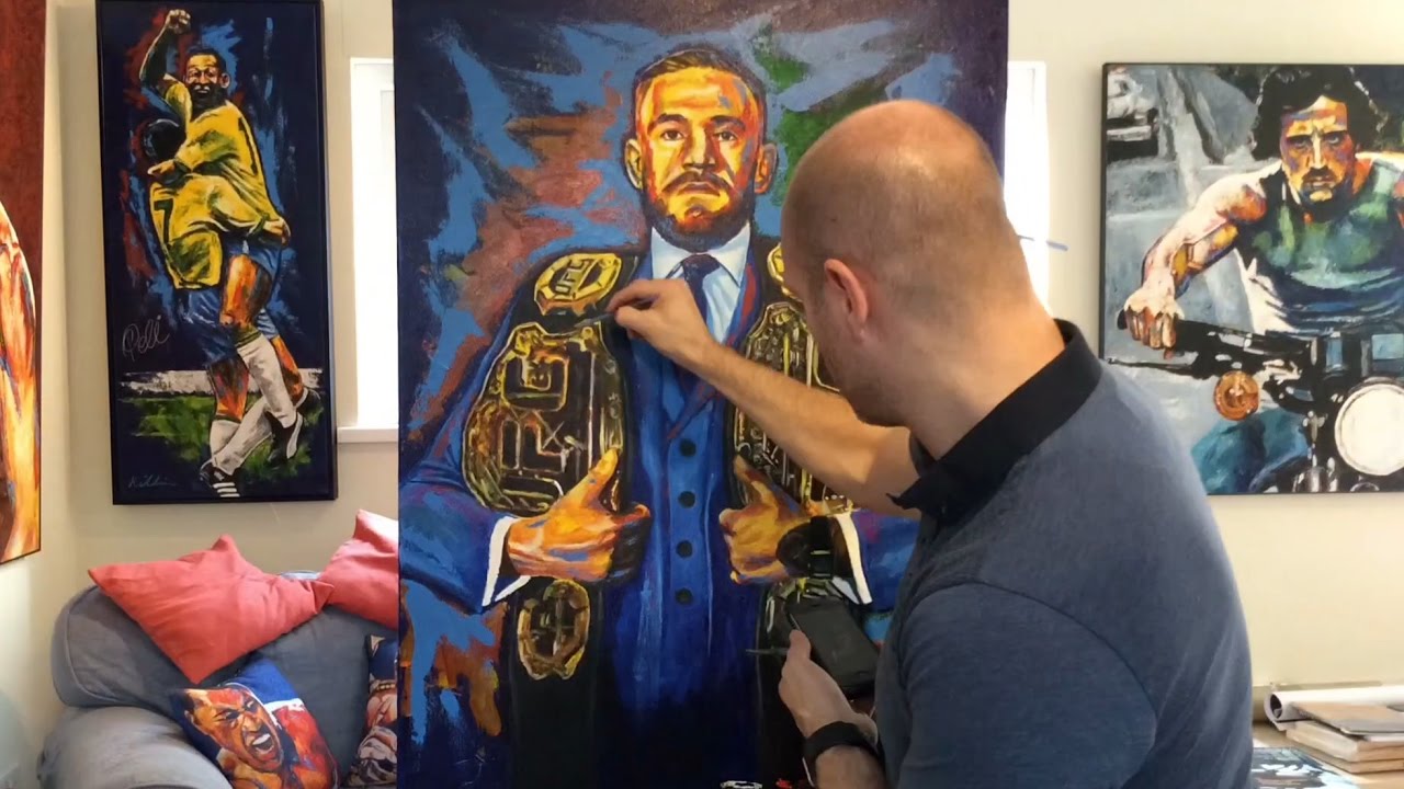 1280x720 My Latest Time Lapse Painting Video Of Conor Mcgregor Double - Conor Mcgregor Painting
