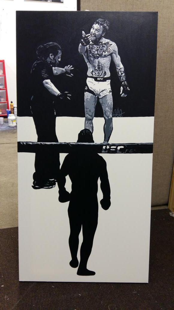 581x1032 This Superb Painting Of Conor Mcgregor Captures A Perfect Ufc 189 - Conor Mcgregor Painting
