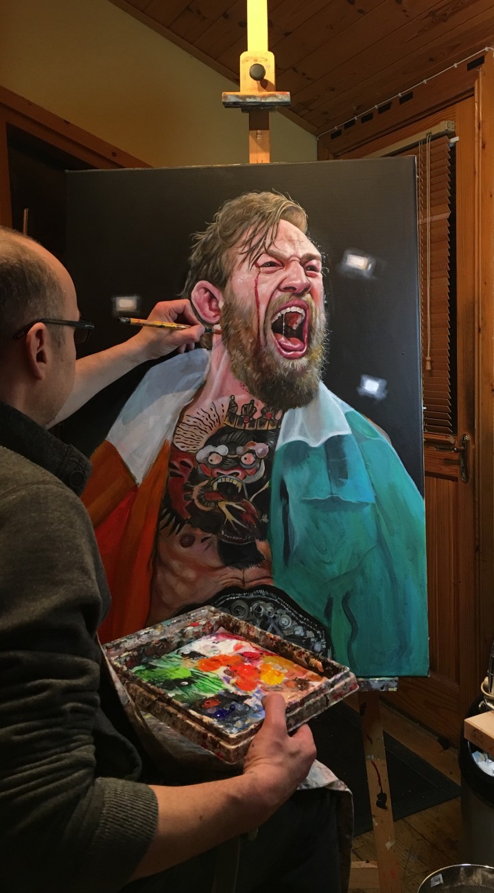 720x1300 Wip Of Conor Mcgregor Niall O'Loughlin - Conor Mcgregor Painting