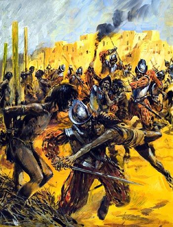 350x460 Painting Spanish Conquistadors Conquistador - Conquistador Painting