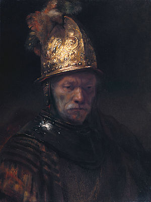 300x402 The Man With The Golden Helmet - Conquistador Painting