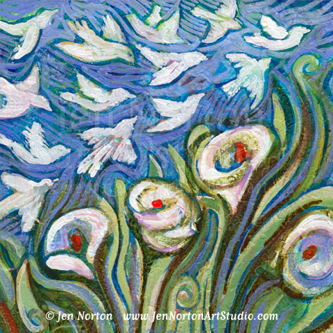 480x480 Consider The Lilies - Consider The Lilies Painting