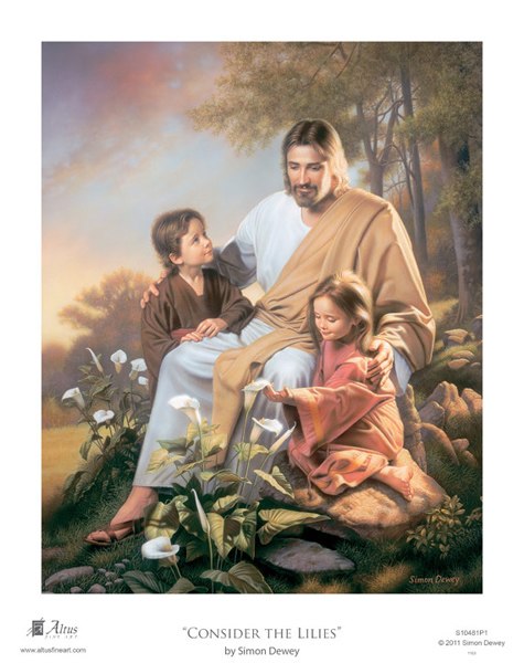 475x600 Consider The Lilies 8x10 Print - Consider The Lilies Painting