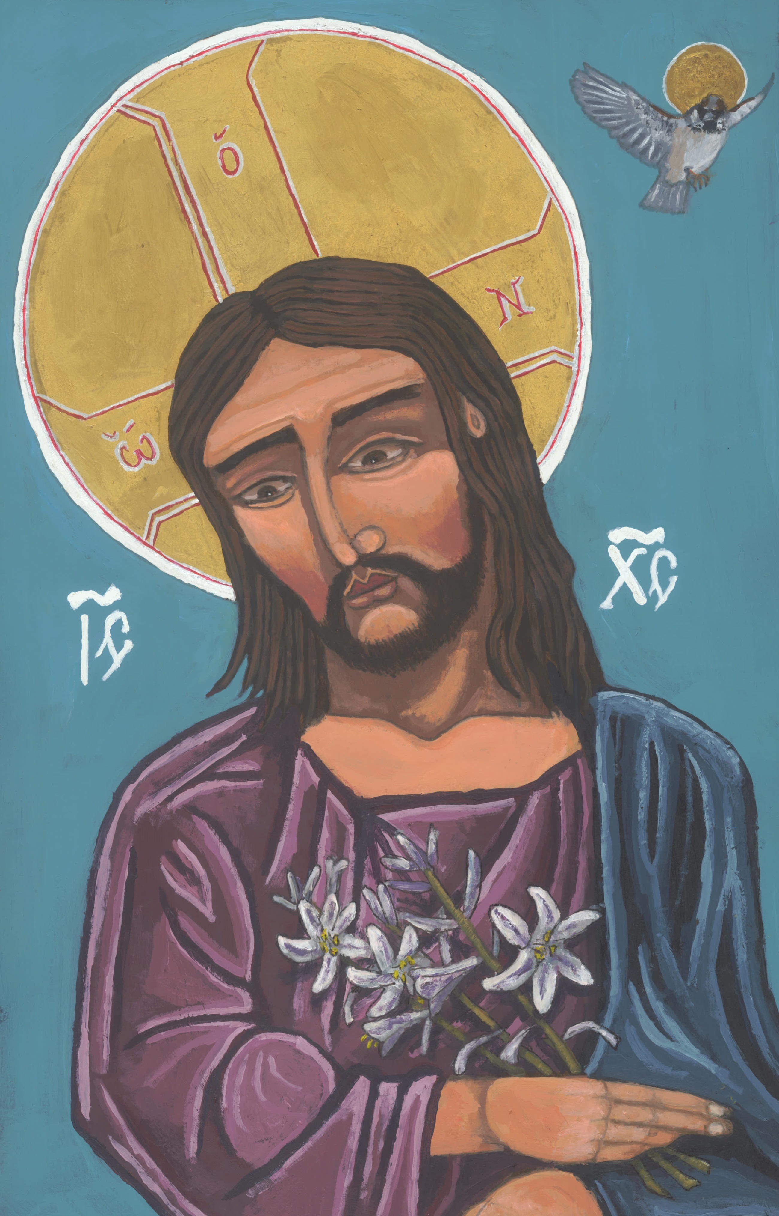 2601x4056 Christ Consider The Lilies Kelly Latimore - Consider The Lilies Painting