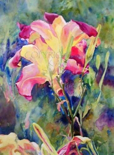 364x495 Consider The Lilies Of The Field Original Art Painting By Kay - Consider The Lilies Painting