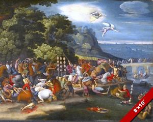 300x240 In Hoc Signo Vinces Constantine Milvian Bridge Battle Painting Art - Constantine Painting