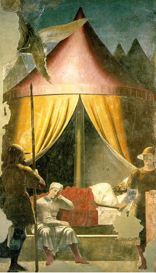 502x880 Piero Della Francesca The Dream Of Constantine - Constantine Painting