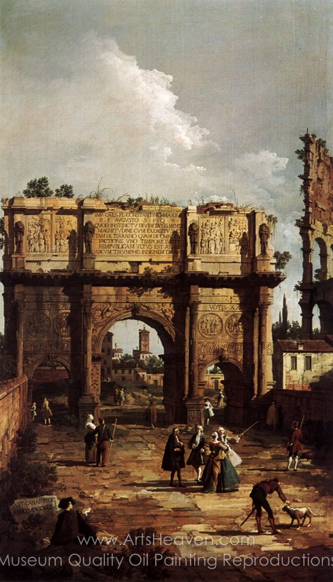 470x820 Reproduction Painting Canaletto Rome The Arch Of Constantine - Constantine Painting