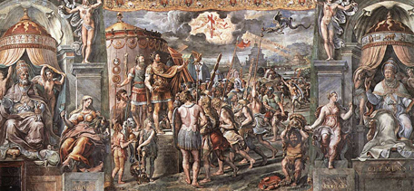 456x211 On This Day Constantine Has Christian Vision Before Battle - Constantine The Great Painting