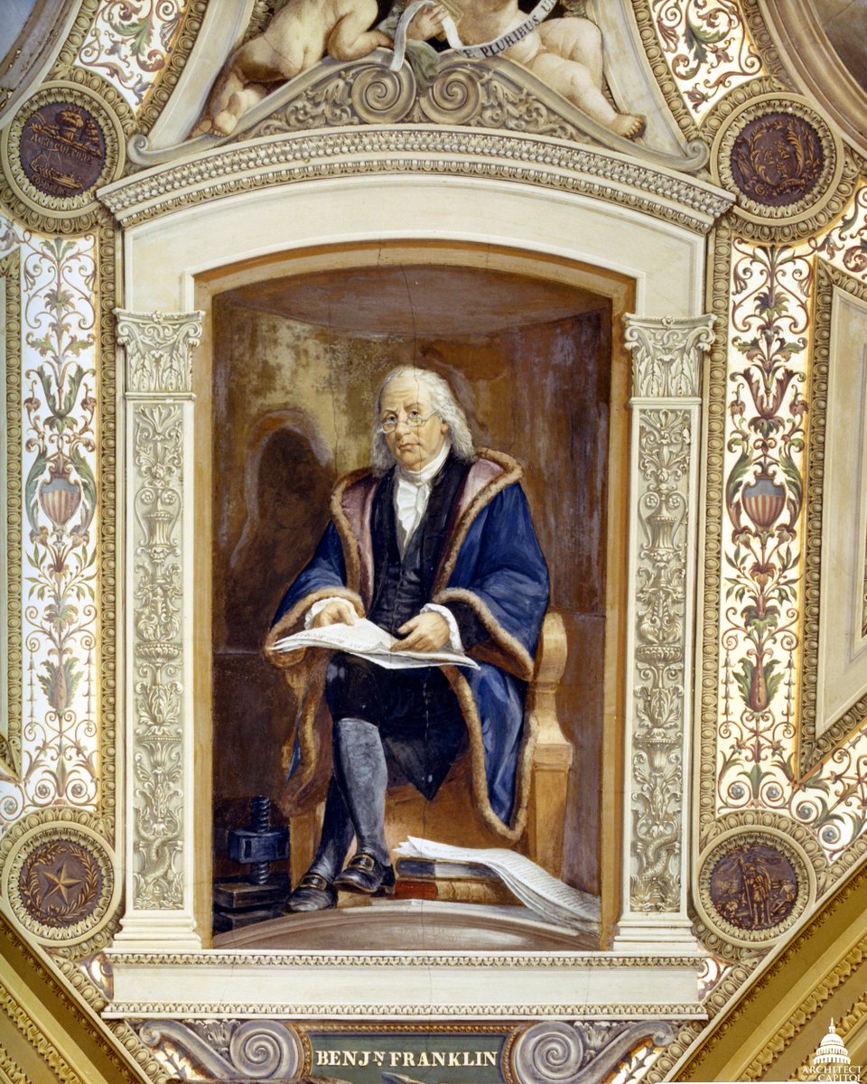 960x1200 U.s. Capitol On Twitter This Painting Of Benjamin Franklin By - Constantino Painting