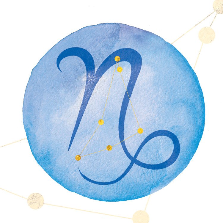 750x750 East Urban Home Illumination Of Capricorn With Constellation - Constellation Painting