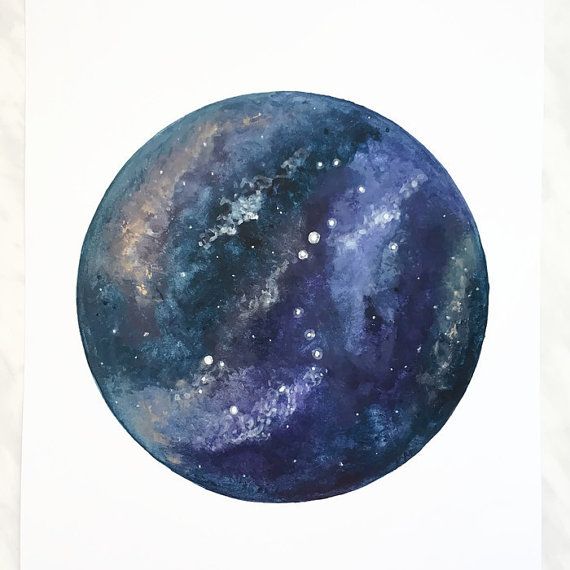 570x570 Galaxy Print, Galaxy Art, Galaxy Painting, Space Art, Celestial - Constellation Painting