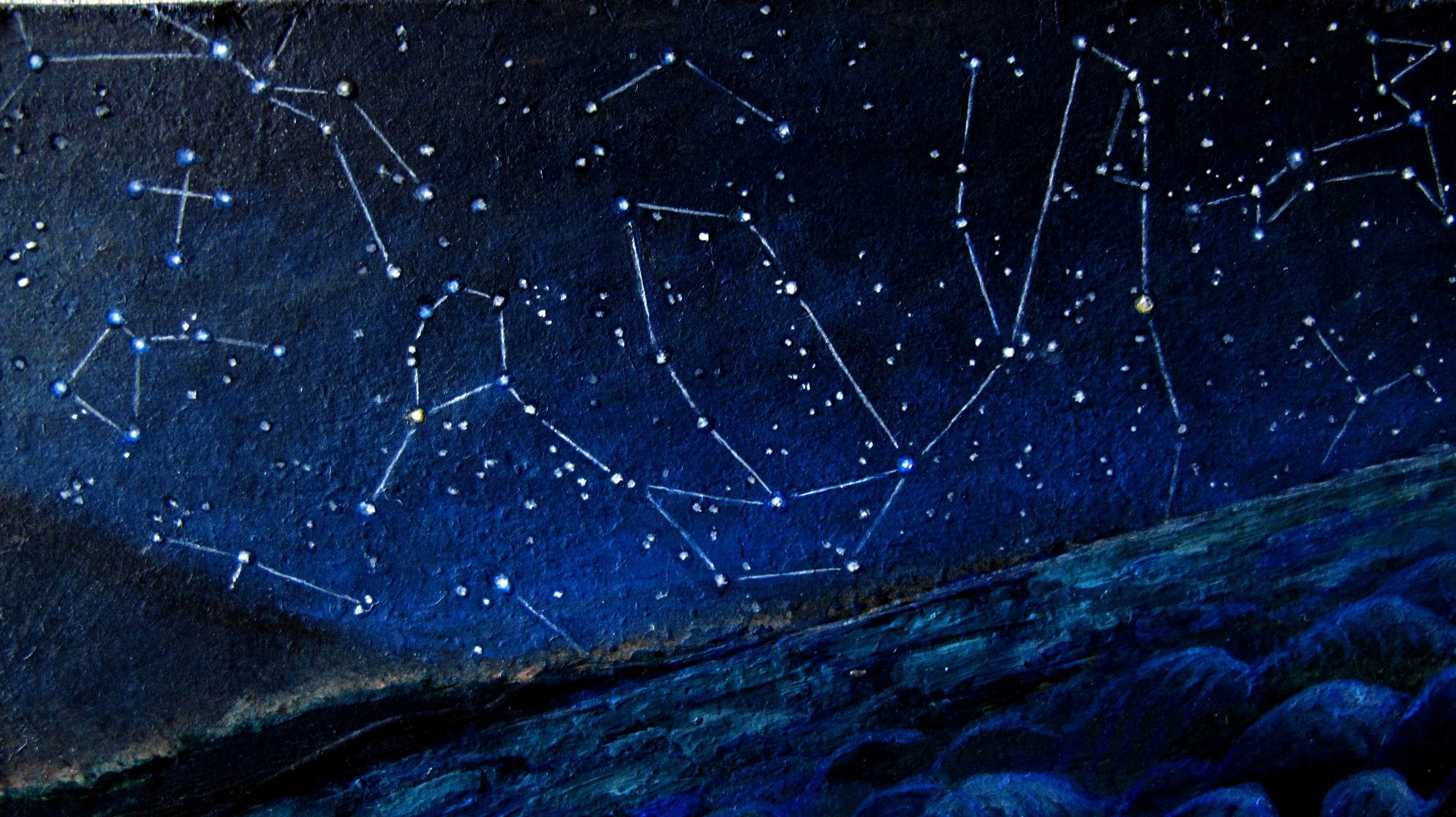 3648x2048 Have Painting Will Travel Off The Fence Art - Constellation Painting
