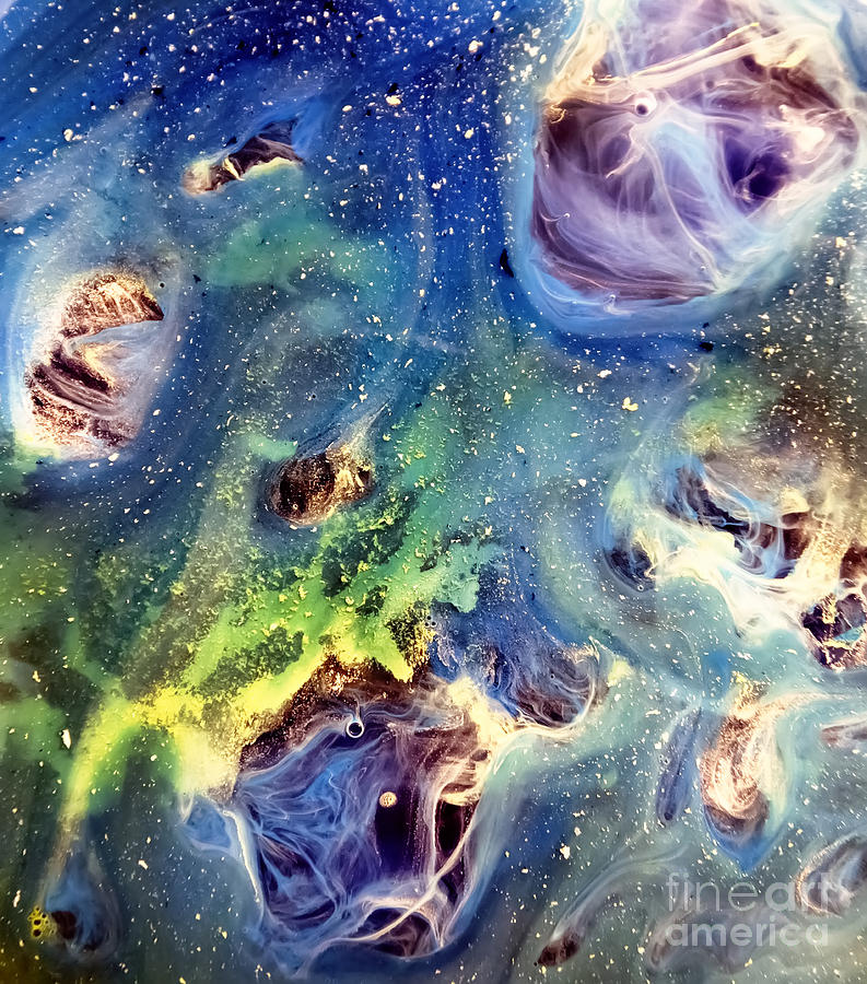 793x900 Constellation Dragon Abstract Watercolor Painting Painting By - Constellation Painting