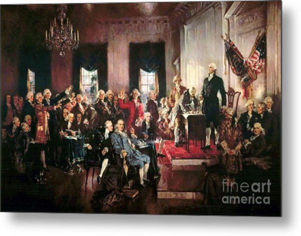 600x471 Signing Of The United States Constitution Painting By Pg Reproductions - Constitution Painting