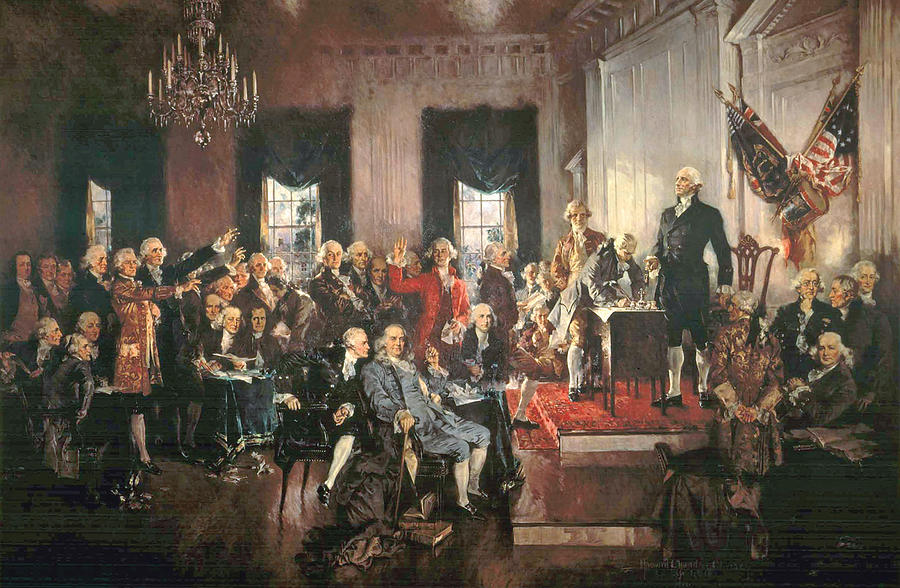 900x588 The Signing Of The Constitution Of The United States In 1787 - Constitution Painting