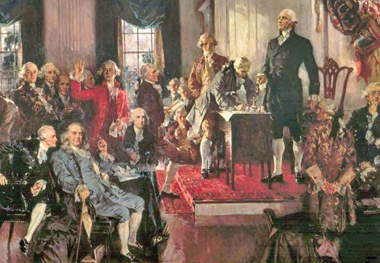 550x380 Let Justice Be Our Guide Federalism And The Constitutional - Constitutional Convention Painting