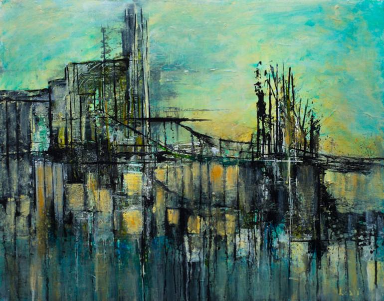770x603 Saatchi Art Construction Painting By Leslie Fehler - Construction Painting