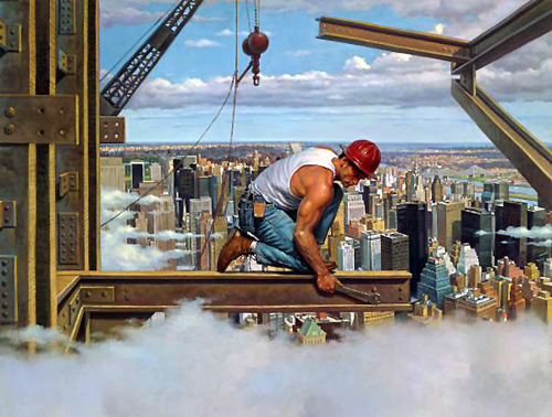 500x378 Artwork By Garin Baker - Construction Worker Painting