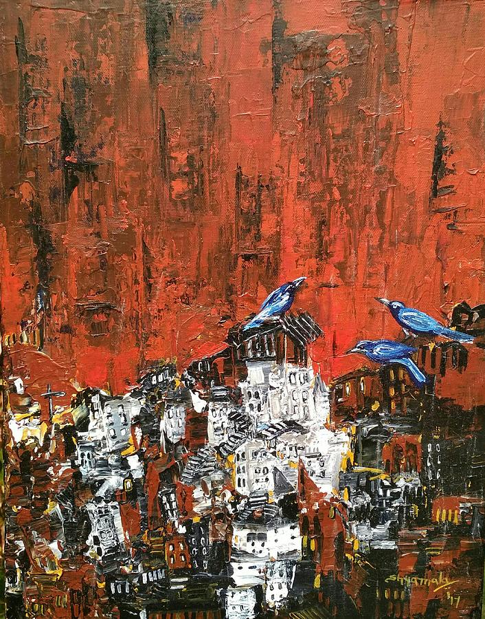 706x900 Contemplation Painting By Shyamala Ayachit - Contemplation Painting