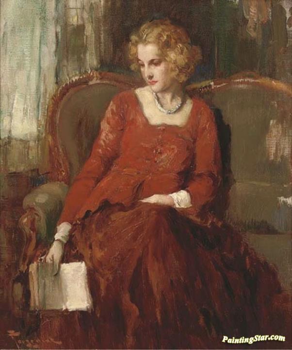 602x720 A Moment Of Contemplation Artwork By Fernand Toussaint Oil - Contemplation Painting
