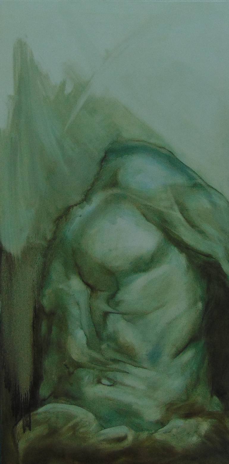 770x1558 Saatchi Art Contemplation Painting By Chrysanthos Diamantakis - Contemplation Painting