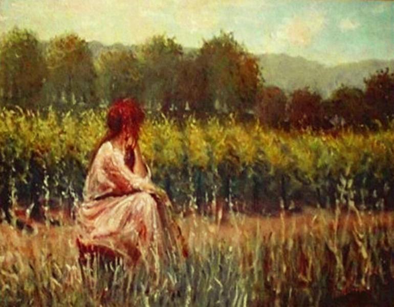 770x599 Saatchi Art Contemplation Painting By Stephen M - Contemplation Painting