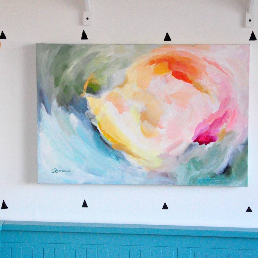 845x845 Happy' Original Contemporary Abstract Painting By Paint Me Happy - Contemporary Abstract Painting