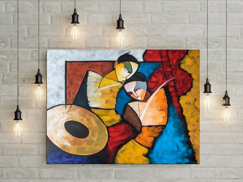 800x600 Indian Contemporary Art Acrylic Painting - Contemporary Acrylic Painting