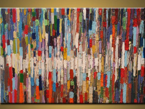 570x428 Original Abstract Painting Colorful Heavy Texured Painting - Contemporary Acrylic Painting