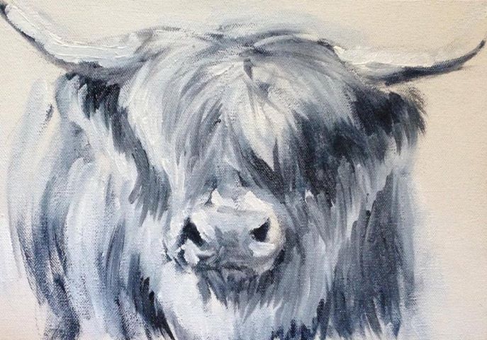 687x480 Lindsay Mathers - Contemporary Cow Painting