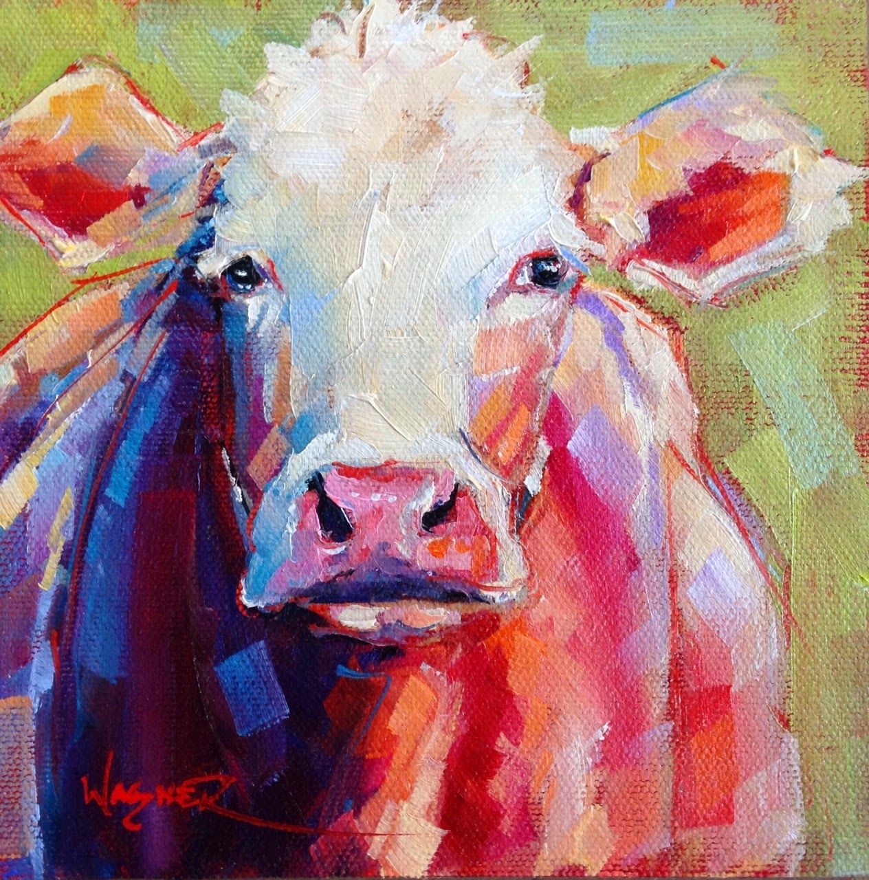 1264x1280 Olga Paints Sold - Contemporary Cow Painting
